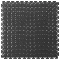 Ecotile E500/7 Interlocking Floor Tile Black 500 x 500mm 4 Pack