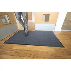 COBA Europe Vyna-Plush Entrance Mat Black / Blue 1.8 x 1.2m -Cheap Underfloor Heating Store 2268V A2