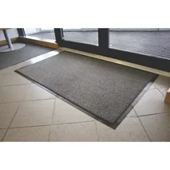 COBA Europe Vyna-Plush Entrance Mat Black / Steel 1500 x 900mm -Cheap Underfloor Heating Store 24739 A3