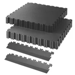 Garage Floor Tile Company X Joint Double Garage Interlocking Floor Tile Pack Black / Graphite 27m²