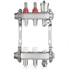 JG Underfloor 2 Port LowFit Underfloor Heating Manifold Brushed Steel
